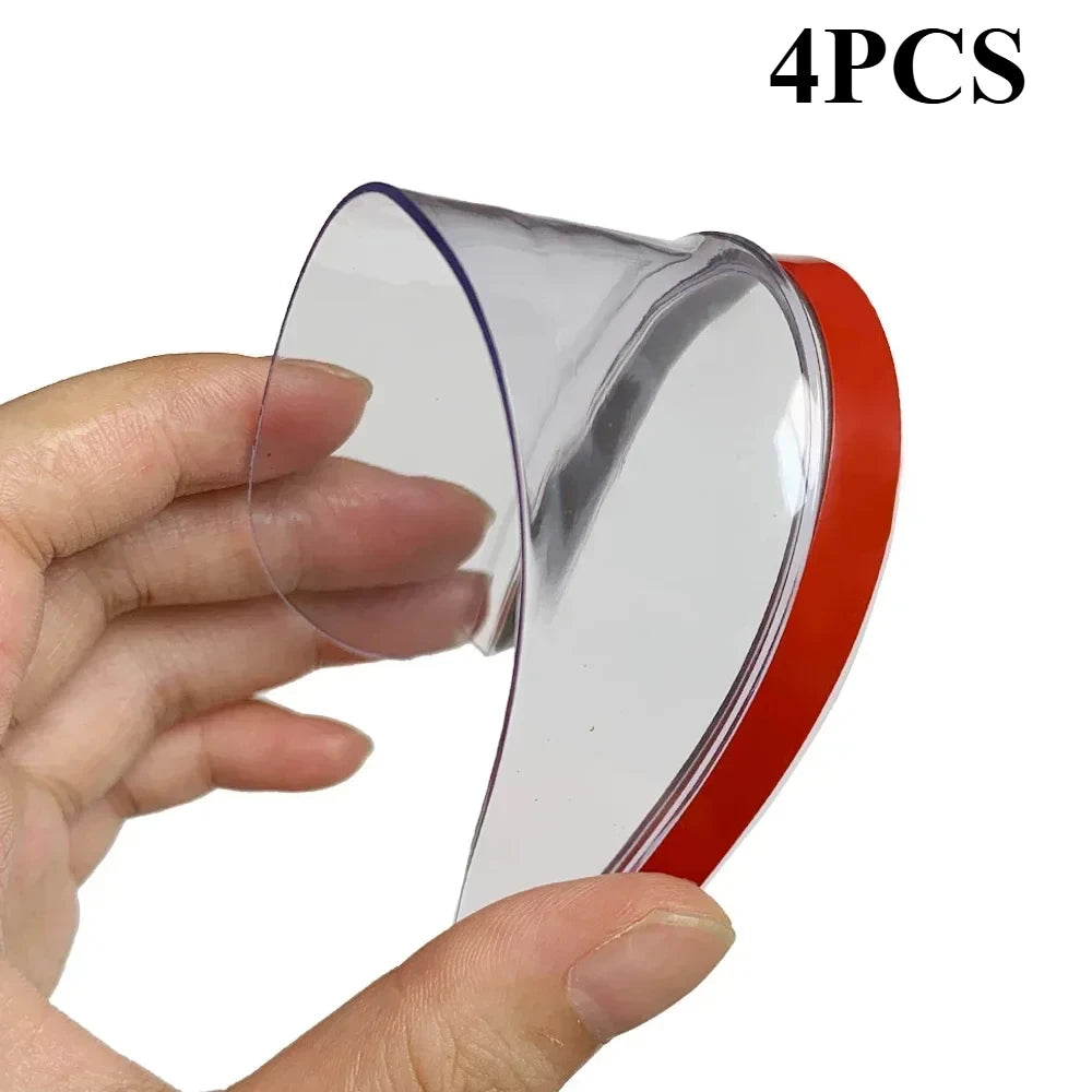2/4Pcs Carbon Fiber Car Rearview Mirror Rain Shield Eyebrow Flexible Rearview Mirror Rain Shield Protector Eyebrow Rain Cover