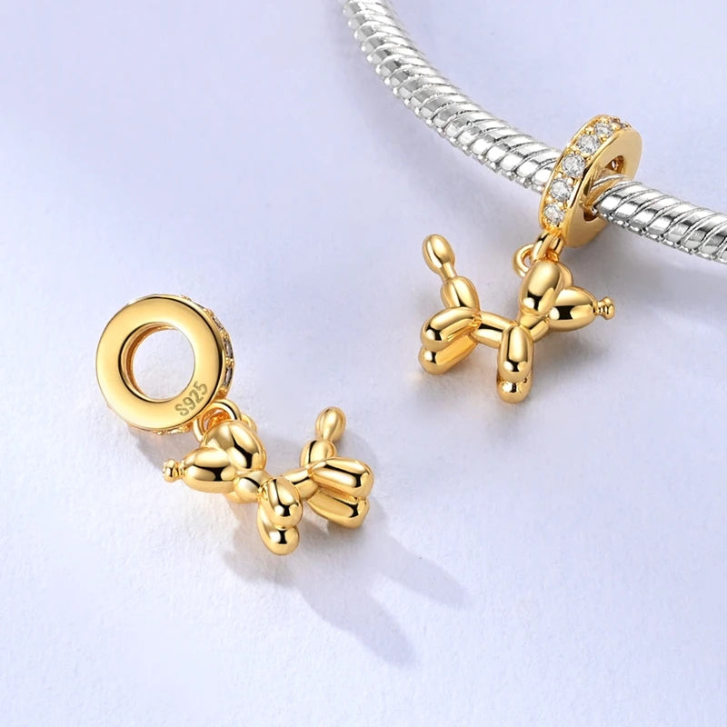 Hot Sales 925 Sterling Silver Golden Series Charms Beads Cross Devil's Eye Bow Charms Pendant Fit Original Bracelet DIY Jewelry