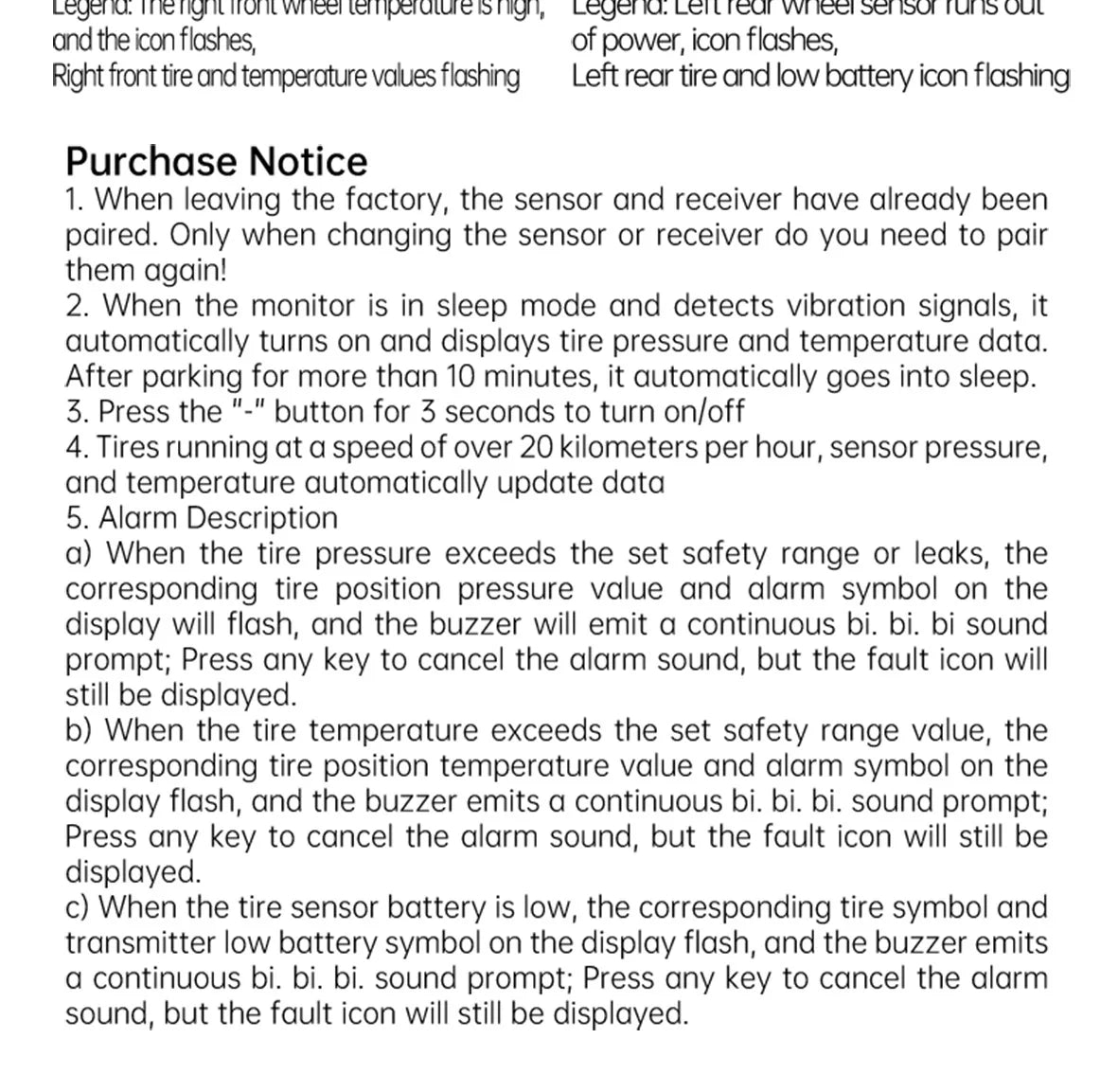 Car Tire Pressure Monitoring System Car Tyre Pressure Monitor Tyre Pressure Alarm 4 External Sensors