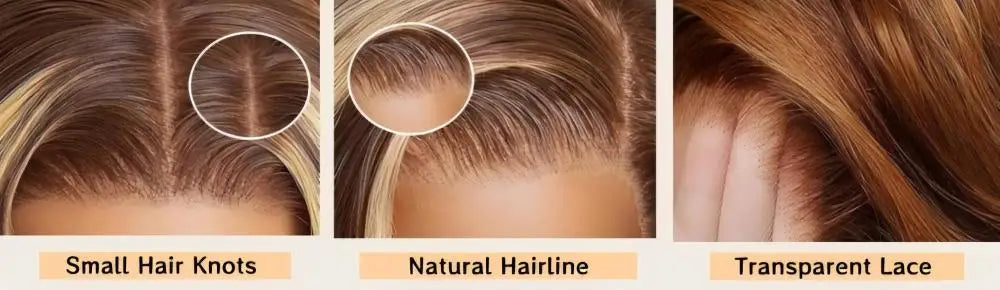 13x4 HD Highlight Body Wave Lace Front Wigs Human Hair For Women Glueless Pre Plucked 4/27 Colored 200% Density With Baby Hair