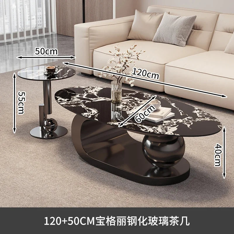 Round Trendy Coffee Table Exquisite Luxury European Trendy Coffee Tables Simple Beauty Mesa Auxliar Living Room Furniture
