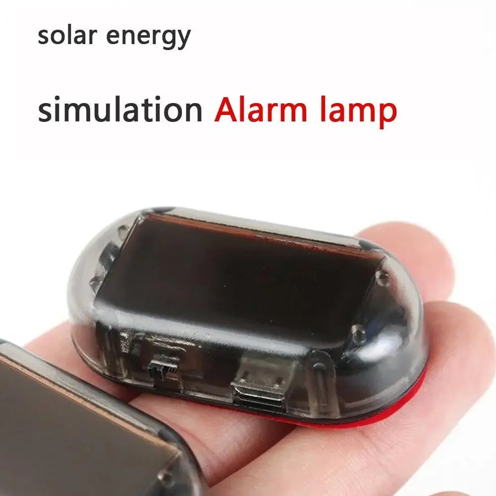 1Pcs Solar Powered LED Fake Car Alarm Simulated Dummy Security Light Wireless Flashing Anti-Theft Warning Caution Lamp for Auto