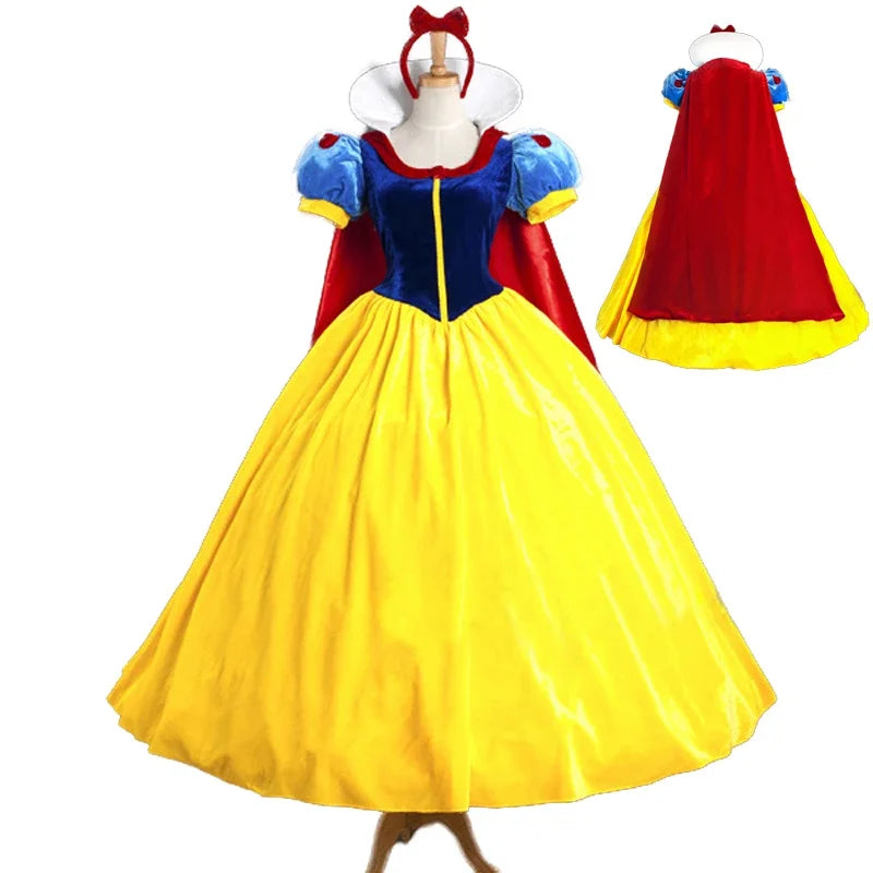 Cartoon Princess Snow White Halloween Party Costume Adult Cosplay Plus Size Dress Princess Dress Women Adult Clothing