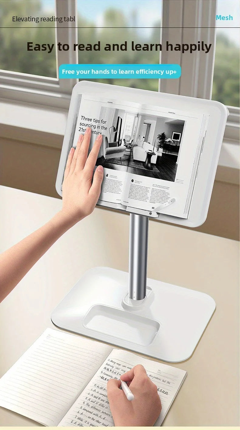Adjustable Aluminum Reading Stand Height Angle Free Adjust Floor Book Holder Gift Wholesale Reading Desk with Telescopic Rod