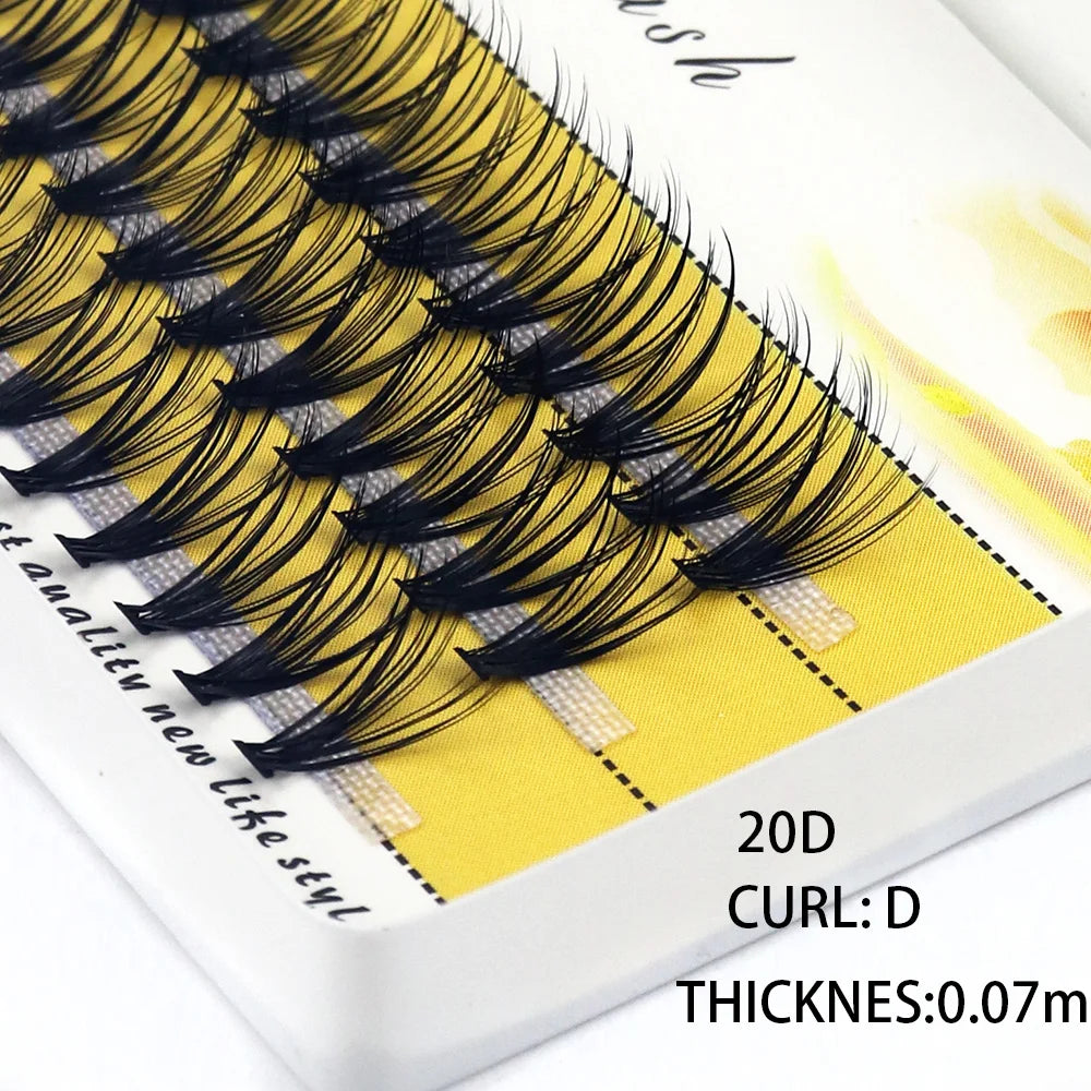 20D/30D Mink Eyelashes Cluster 1 Box/60 Bundles Russia Natural Lashes 3D Individual Eyelash Extension Lashes Makeup Wholesale