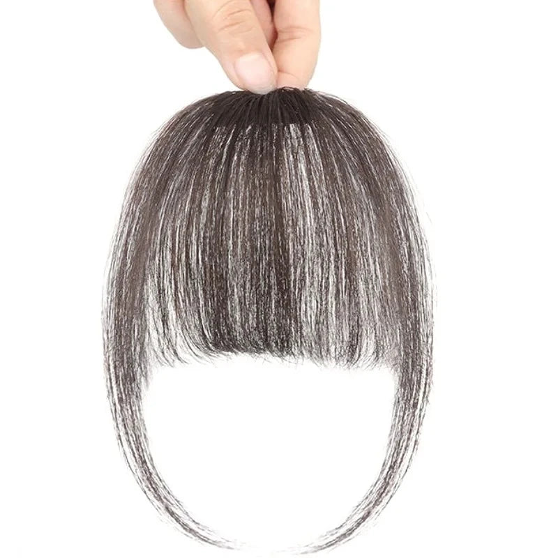 WIGSIN Synthetic Clip In Air Bangs Hair Extensions Short Straight Hairpiece Wig For Women Daily Use Hair Accessories