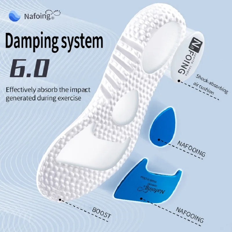 Sole Shock Absorption Deodorant Breathable Cushion Sport Insoles For Shoes Running Insoles For Feet Man Women Massage Care Pads