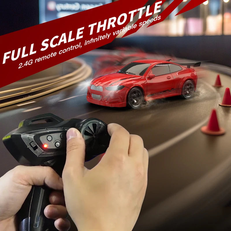 KF20 1/64 High Speed Drift RC Car 2.4G 4WD Remote Control Desktop Mini GTR Racing Model Cars for Boys Kids Toy Gift