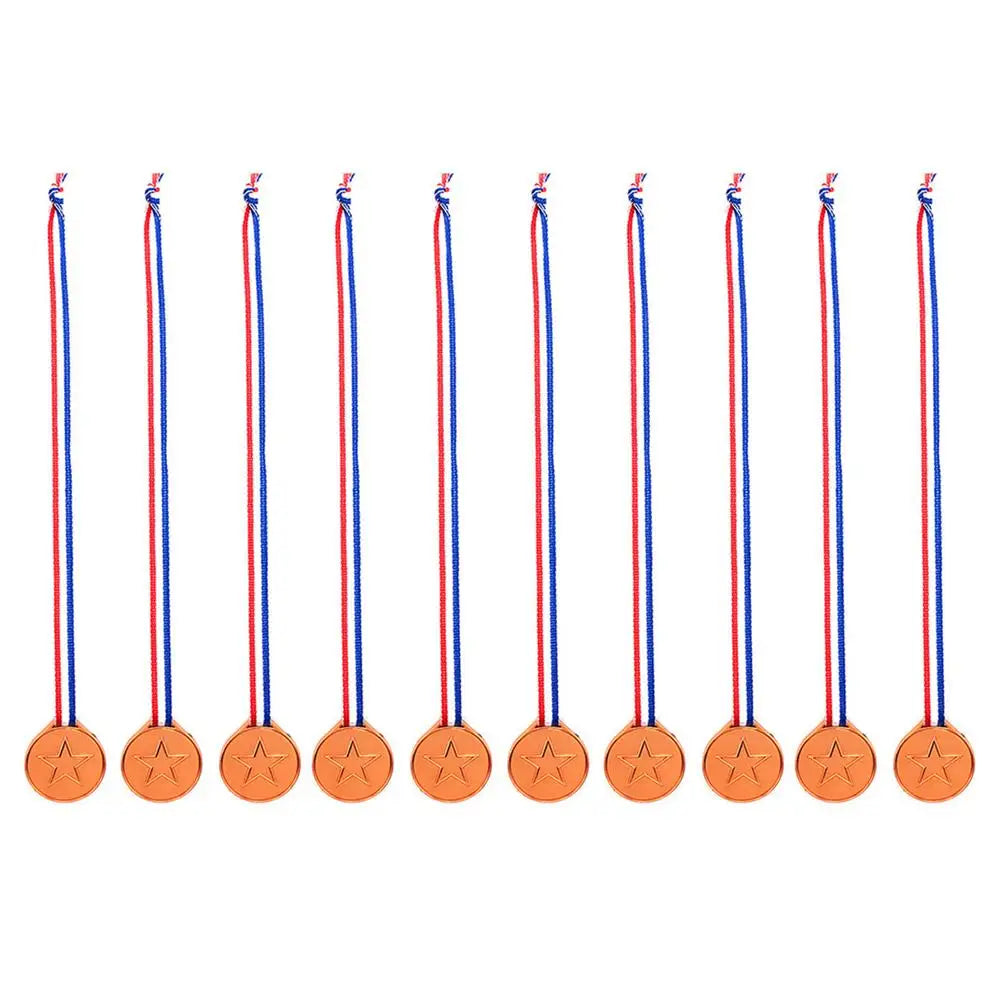 10/20Pcs Plastic Gold Winner Award Medals Kids Birthday Party Favors Sports Game Prize Toys Soccer Football Party Pinata Filler