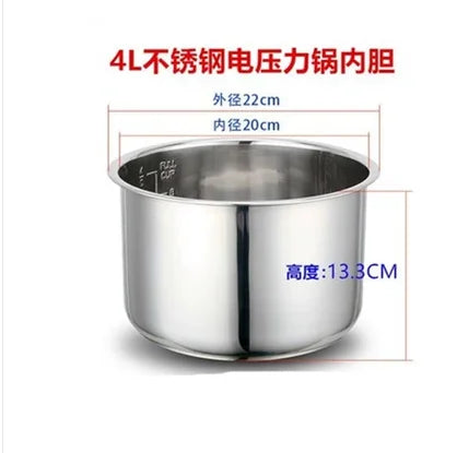 Pressure cooker 2L 3l4L 5L 6L inner pot rice liner 304 stainless steel non-stick cookware kitchen accessories utensils