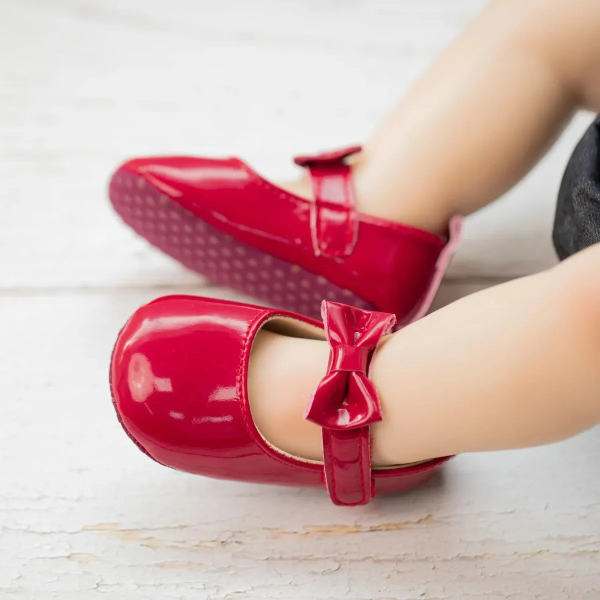 Meckior Baby Girls Shoes Bowknot Princess Dress Shoes PU Anti-slip Soft Sole Infant First Walkers Newborn Crib Baby Shoes