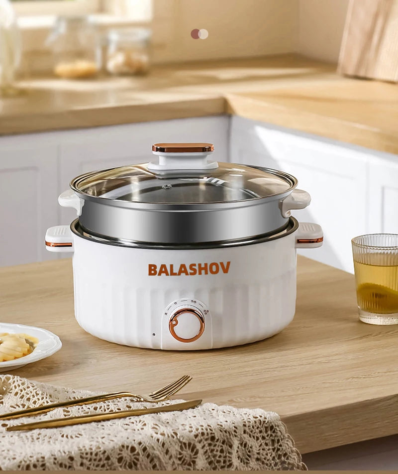 1.5L/3L Portable Electric Rice Cooker Multifunctional Double Layer Pan Non-stick Cookware for Kitchen and Home Appliance