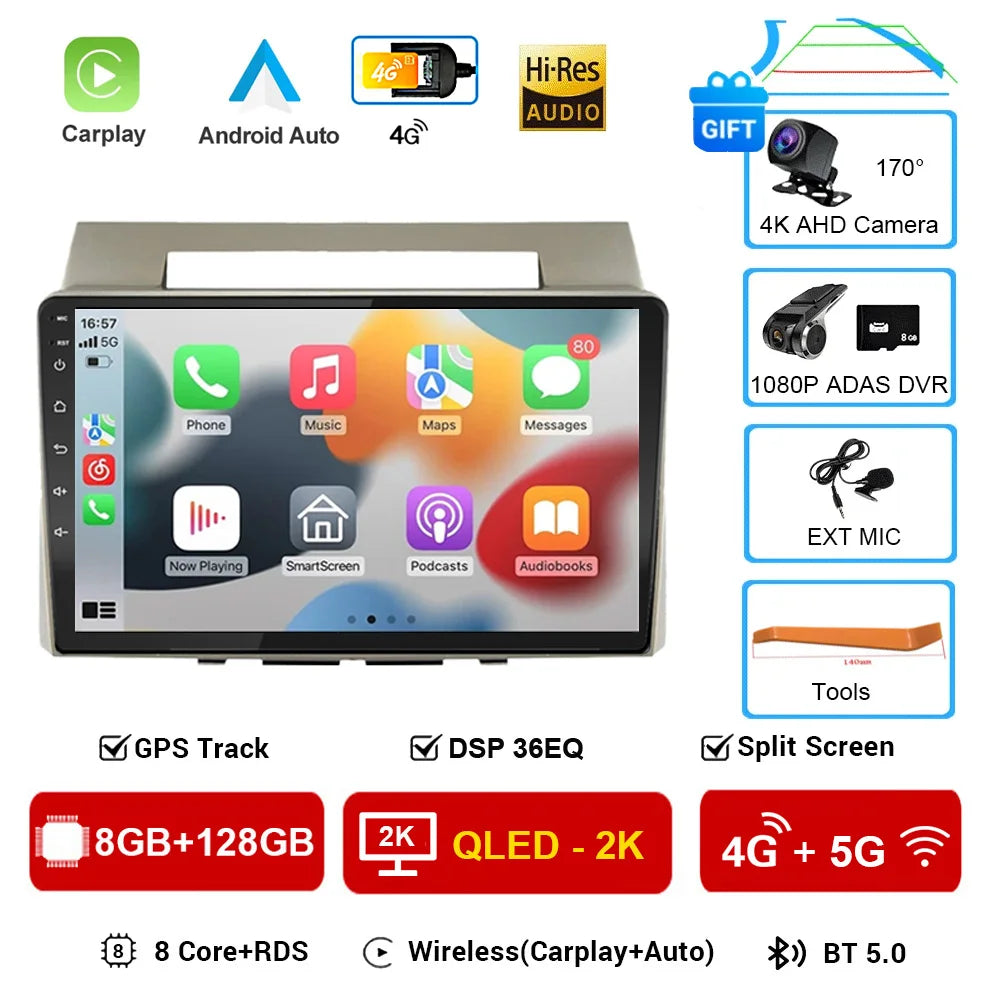 Car Radio Multimedia Player For Toyota Corolla Verso 2004-2009 2 Din 4G Carplay Wifi Navigation GPS Android Autoradio Head Unit