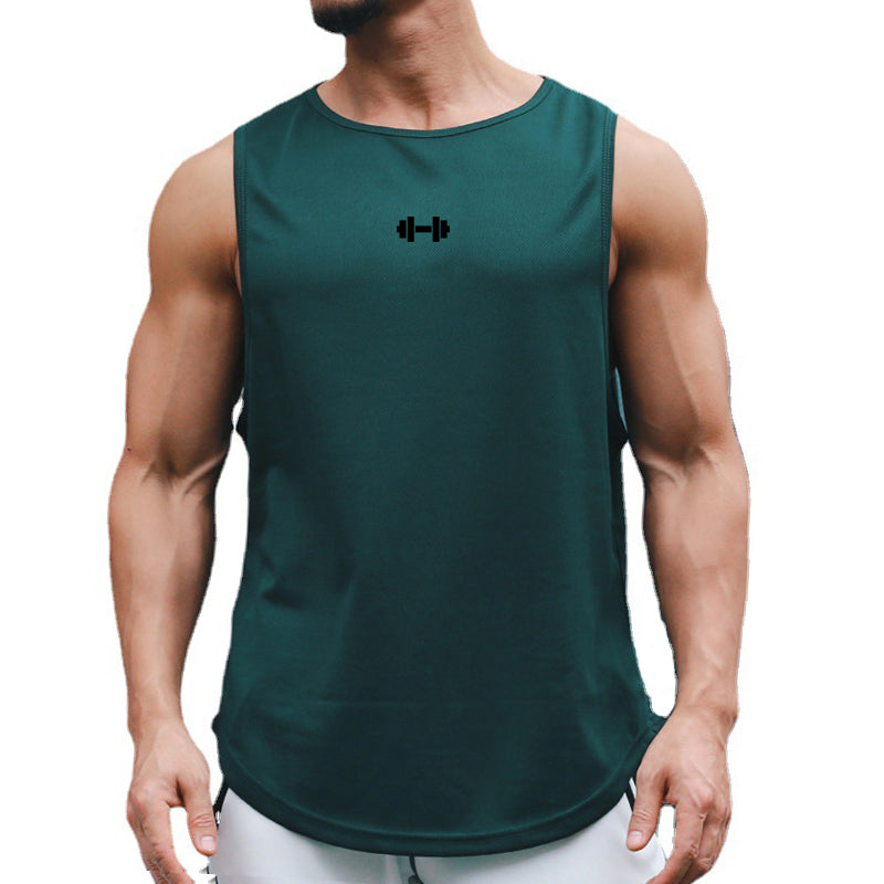 Summer Tank Top Mens Gym Fitness Training Clothing Quick Dry Silm Fit Bodybuilding Sleeveless Shirts Men Fashion Basketball Vest