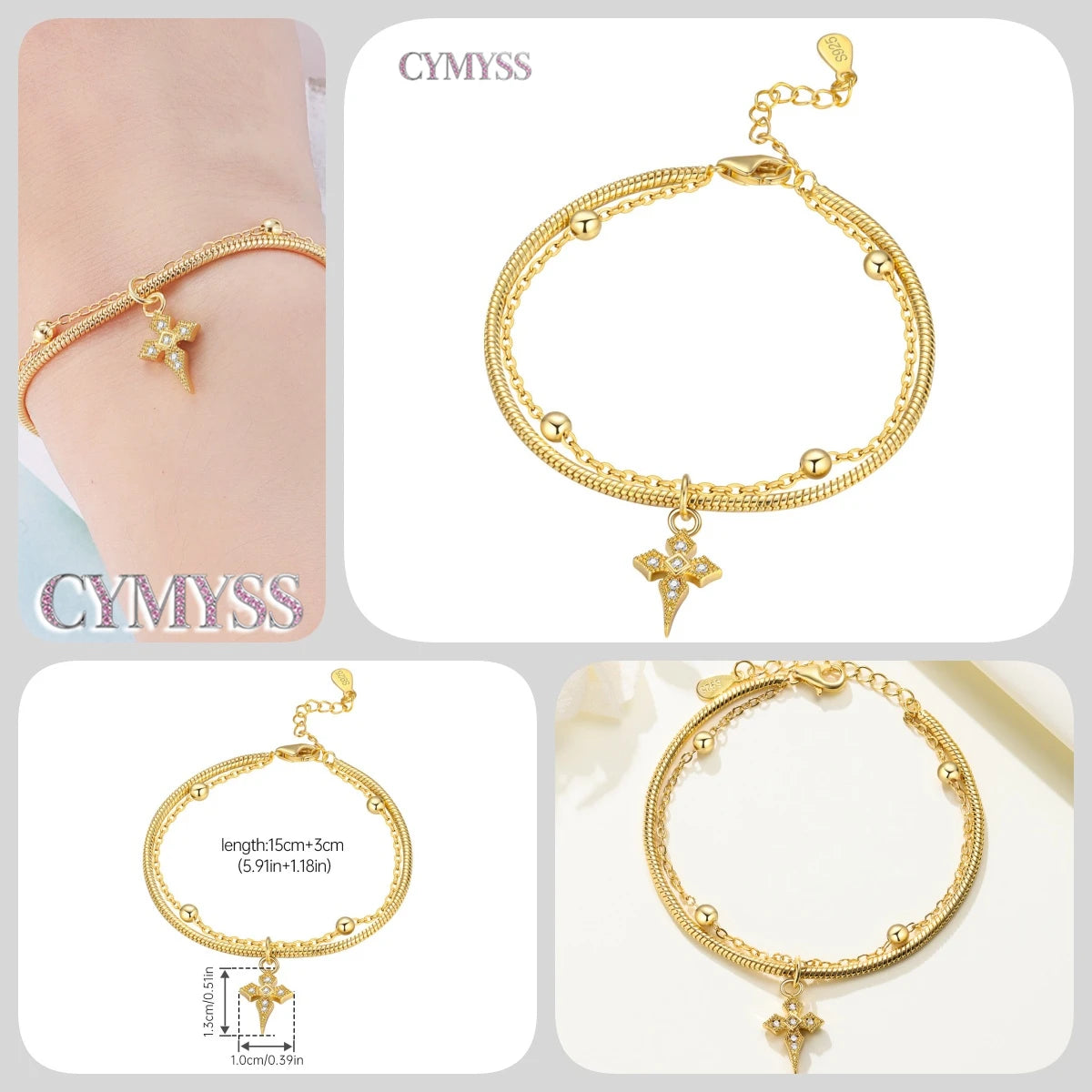 Original 925 Sterling Silver Zirconia Tennis Chain Bracelet for Women Adjustable Gold Color Hot Sale Ideal Birthday Party Gifts