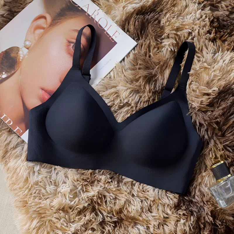 Small Breast Seamless Bra Women'S Push-Up Comfortable Non-Underwire Soft Support Closed Underwear For Women With Breasts No Rims