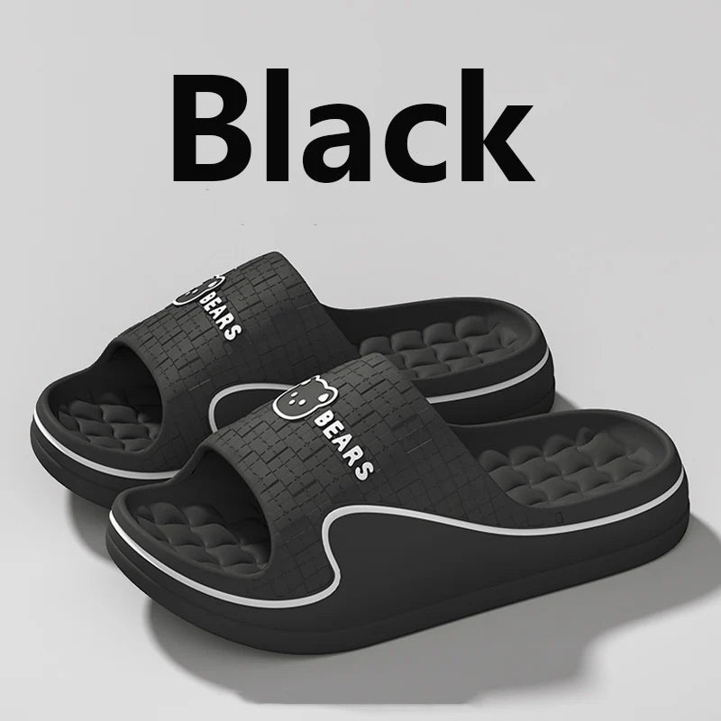Women's Home Slippers Cute Cartoon EVA Indoor Home Bathroom Sandals Soft Sole Non-slip Summer Outdoor Beach Couple Shoes