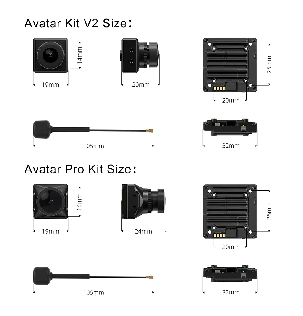 CADDX Walksnail Avatar HD Pro Kit HD Kit V2 With Gyroflow 8G/32G Camera for FPV DJI