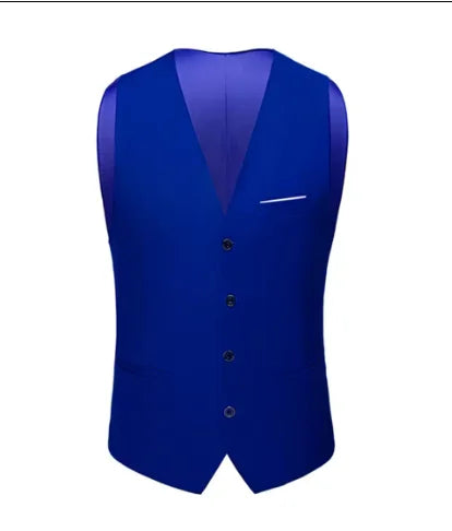 High Quality Men Suit Vest Waistcoat Business Casual Slim Groom Groomsman Wedding Men's Dress Blazer Vests Formal Party Dress