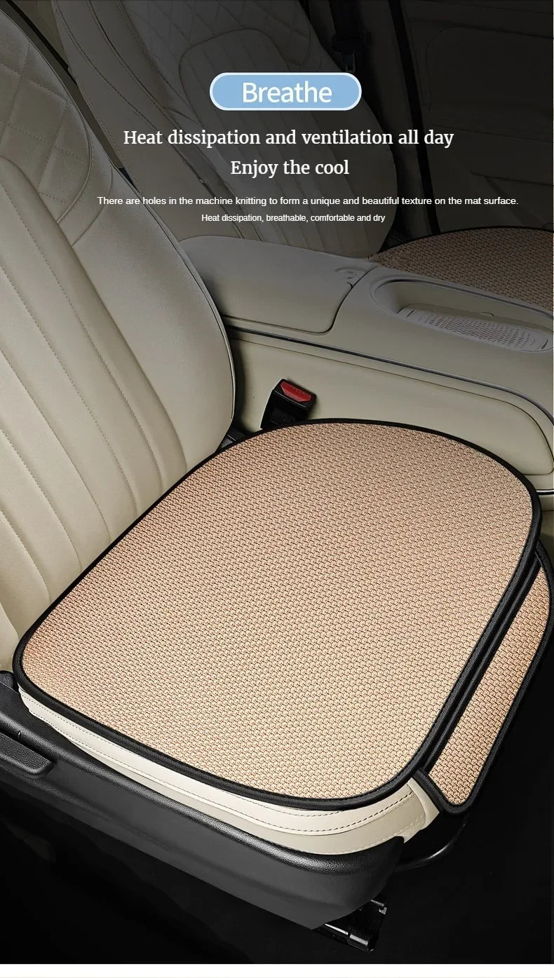 Breathable Ice Silk Car Seat Cushion Non-slip and Wear-resistant  Car Seat Cover, Square / Long / 3-Piece Set Available