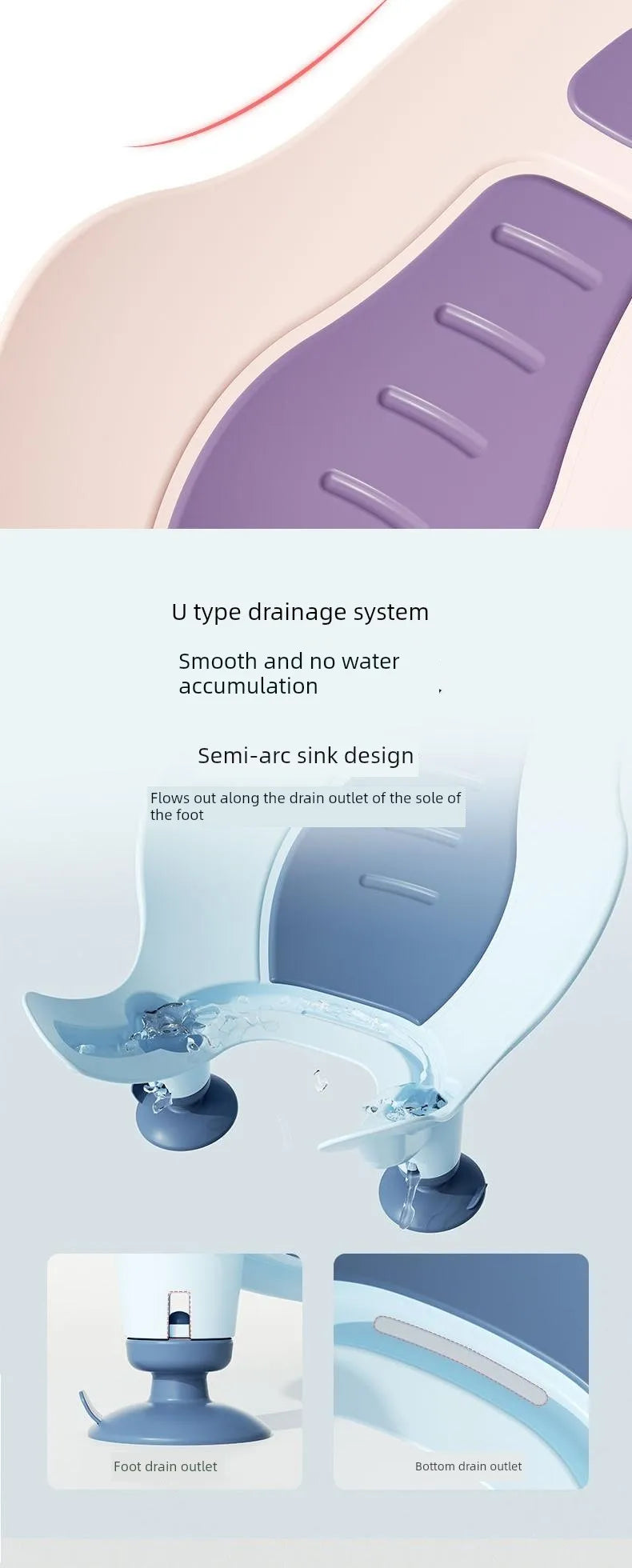 Baby Girl Bath Bucket Newborn Infant Butt Wash Special Children's Bath Tub Female Toddler PP Bathing Basin Infant Care Equipment