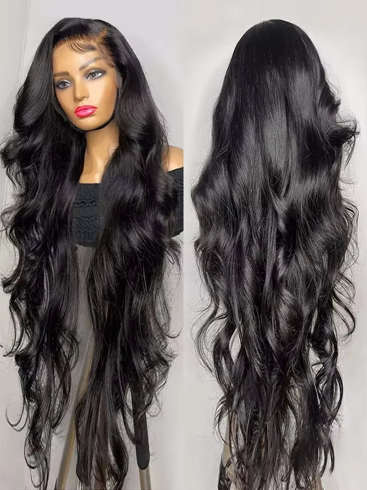 250 Density 30 32 Inch Raw Burmese Body Wave 13x6 Hd Lace Front Human Hair Wigs Pre plucked Glueles Lace Frontal Wig Black Women