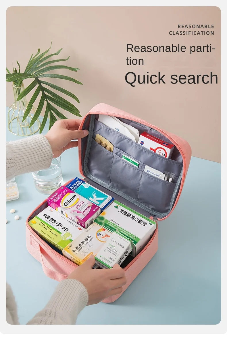 Medical Emergency Kit Portable Medicine Storage Organizers Large Capacity Storage Bag Household Storage Organization