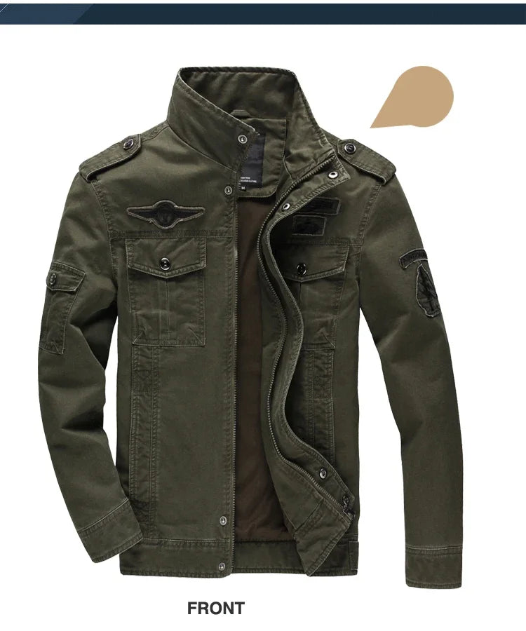 New 2025 Casual Army Military Jacket Men Plus Size M-6XL Jaqueta masculina  Spring & Autumn Cargo Mens Jackets Coat