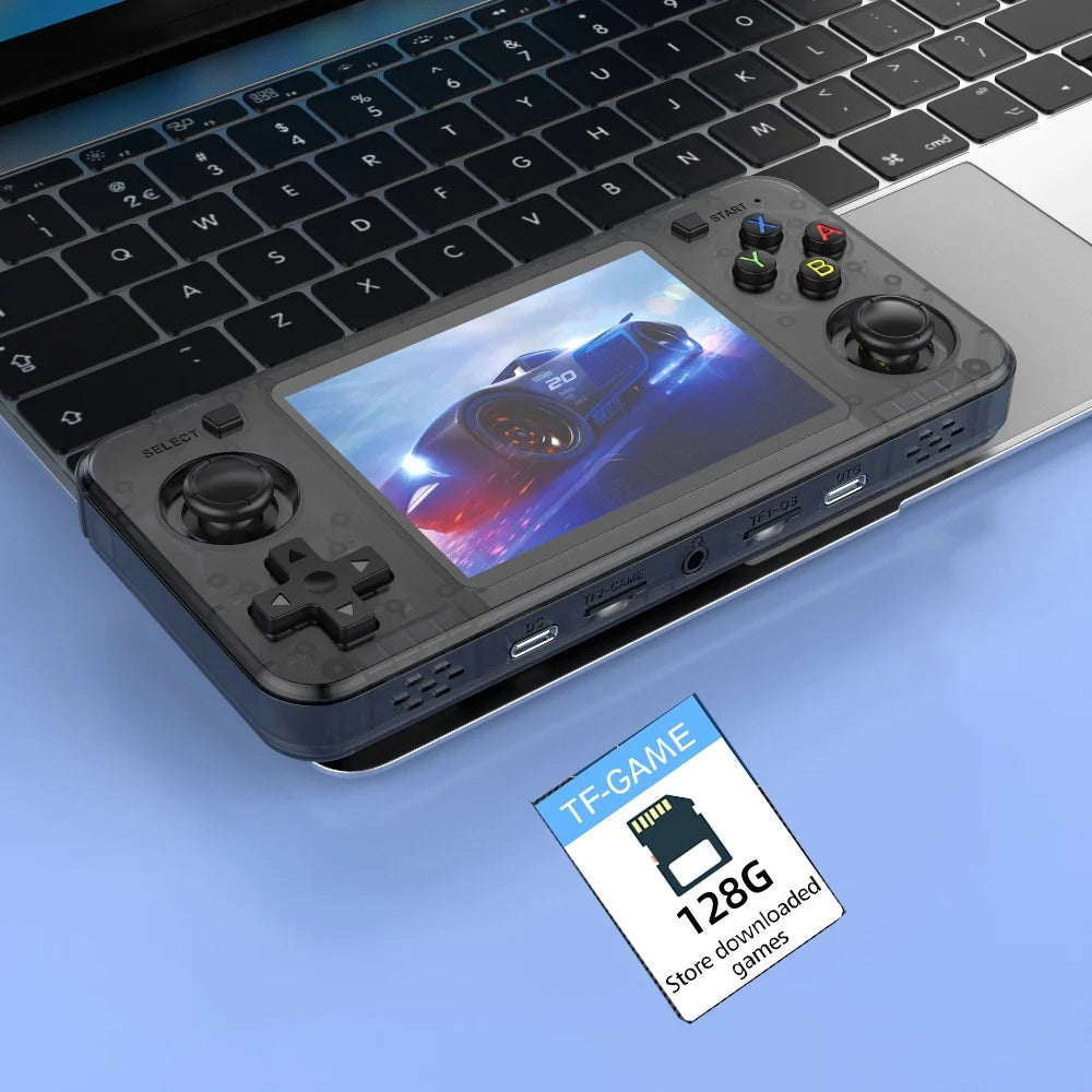 R36H ARKOS Retro Handheld Game Console Portable 64G 128G Pocket Video Player 3.5 Inch IPS Screen R36S landscape Kid Gift