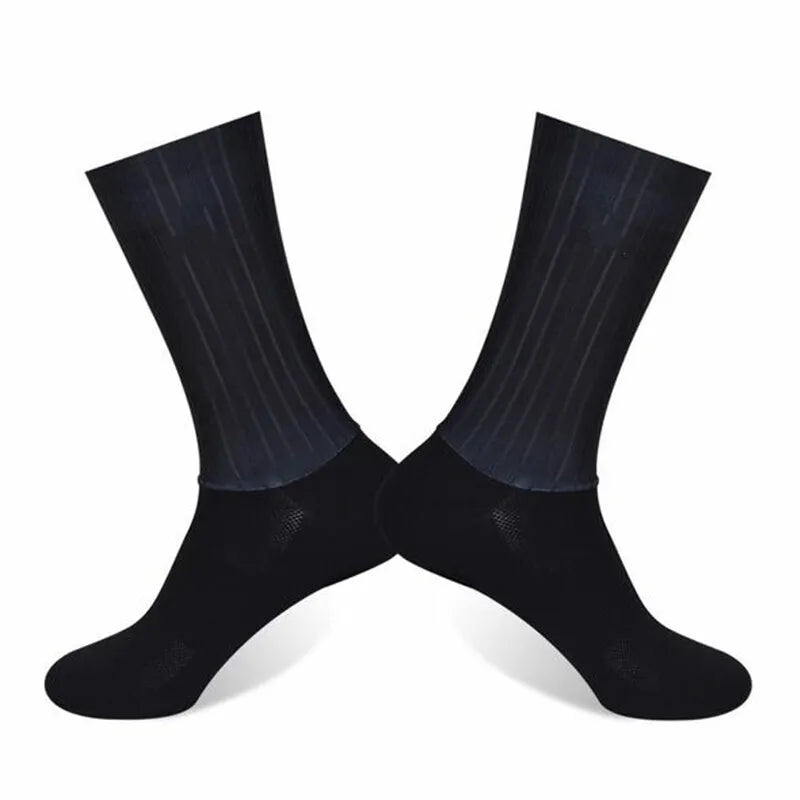 2026 New Cycling Slip Anti Silicone Summer Whiteline Aero Socks Men Bicycle Sport Running Bike Socks Calcetines 2024 New Socks
