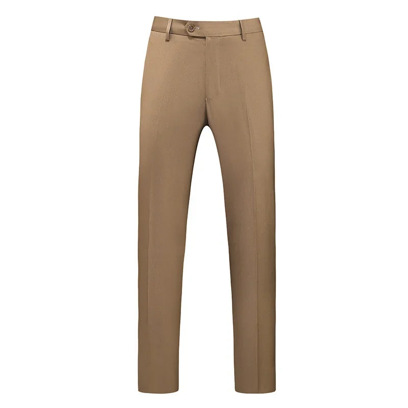 Men Dress Pants Solid Color Slim Fit Business Casual Office Wedding Formal Trousers High Quality Men Clothing Suit Pants 29-40