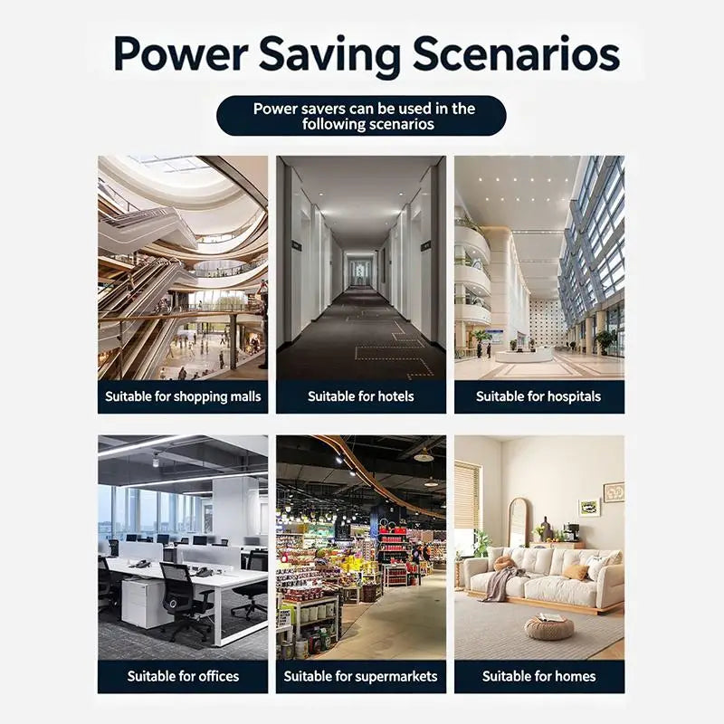 Household Electricity Saving Device 90V260V Power Saver Box Smart Energy Efficient Solution for Appliances US EU Plug