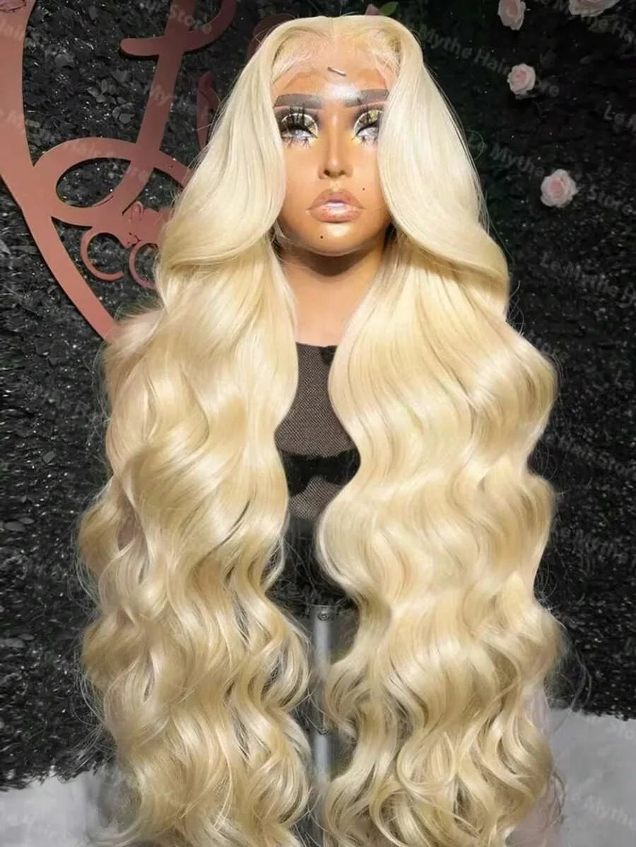 13x6 Body Wave Transparent HD 30 46 Inch 613 Honey Blonde Lace Frontal Human Hair Wig 250 Density Brazilian 13x4 Lace Front Wig