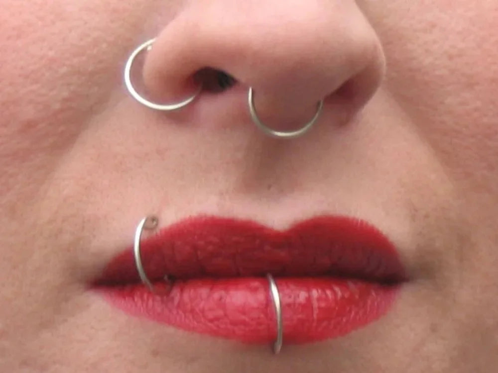 2-6Pc Fake Nose Ring retractable earrings Hoop Faux Lip Earrings Cartilage Septum Clip on Ear Lobe Helix Anti Conch Non Piercing