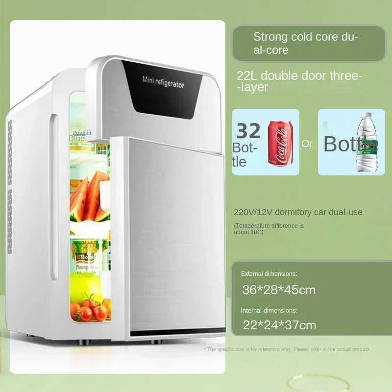 220V Mini Refrigerator Small Household Dormitory Car Mounted Refrigerator Mini Student Refrigeration Single Person Small  AG