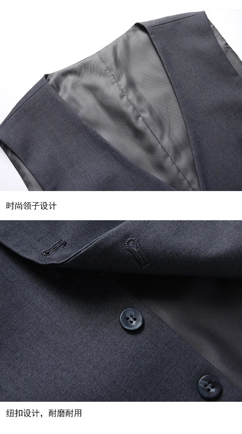 Suit Boutique Men's Fashion Business (Blazer+ Vest + Trousers) Gentleman's Wedding Casual Professional Formal Suit 3 Piece M-6XL