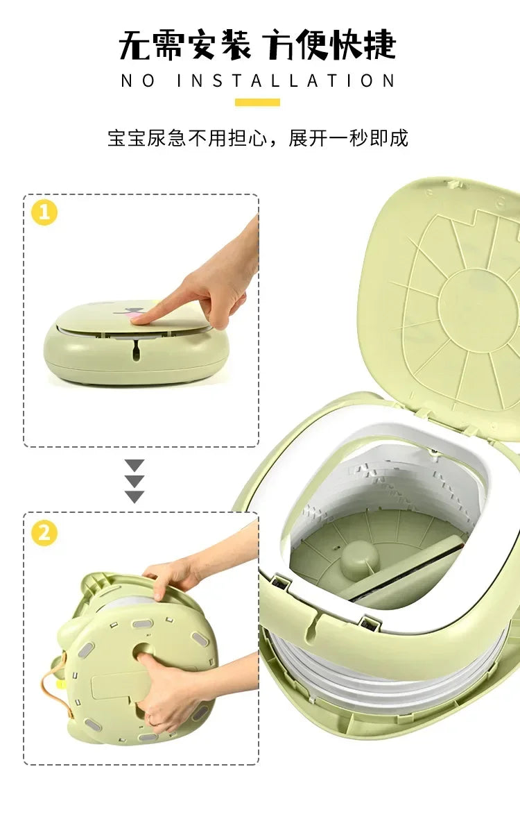 Portable Kid Boy Girl WC Toilet Seat Pot Kids Folding Toilet Baby Travel Toilet Children's Potty Car Sealed Anti-odor Urinal