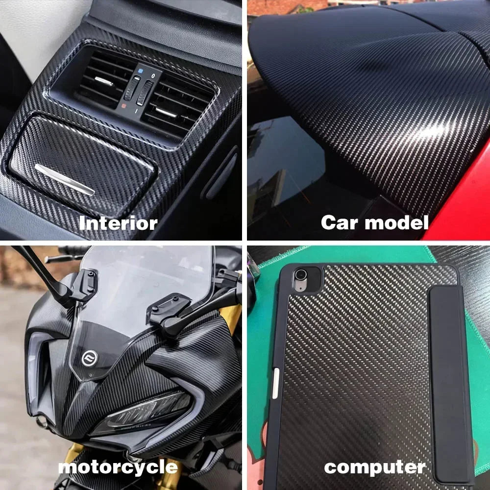 2D-9D Carbon Fiber Wrap Waterproof Car Stickers Vinyl Auto Tuning Motorcycle Stickers Glossy Matte Black Car Adhesive Vinyl Wrap