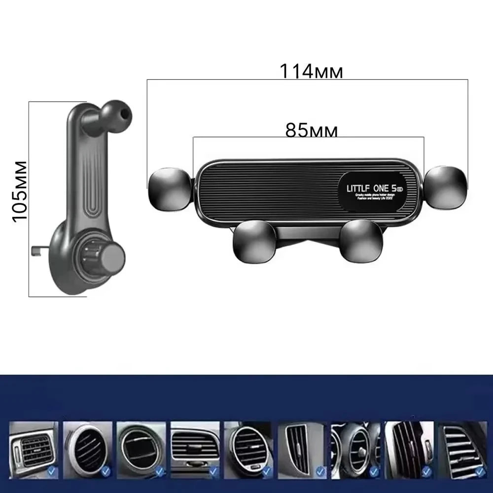Universal Gravity Car Phone Holder Air Vent Mount Mobile Support for iPhone 13/12 Xiaomi - Automotive GPS Stand