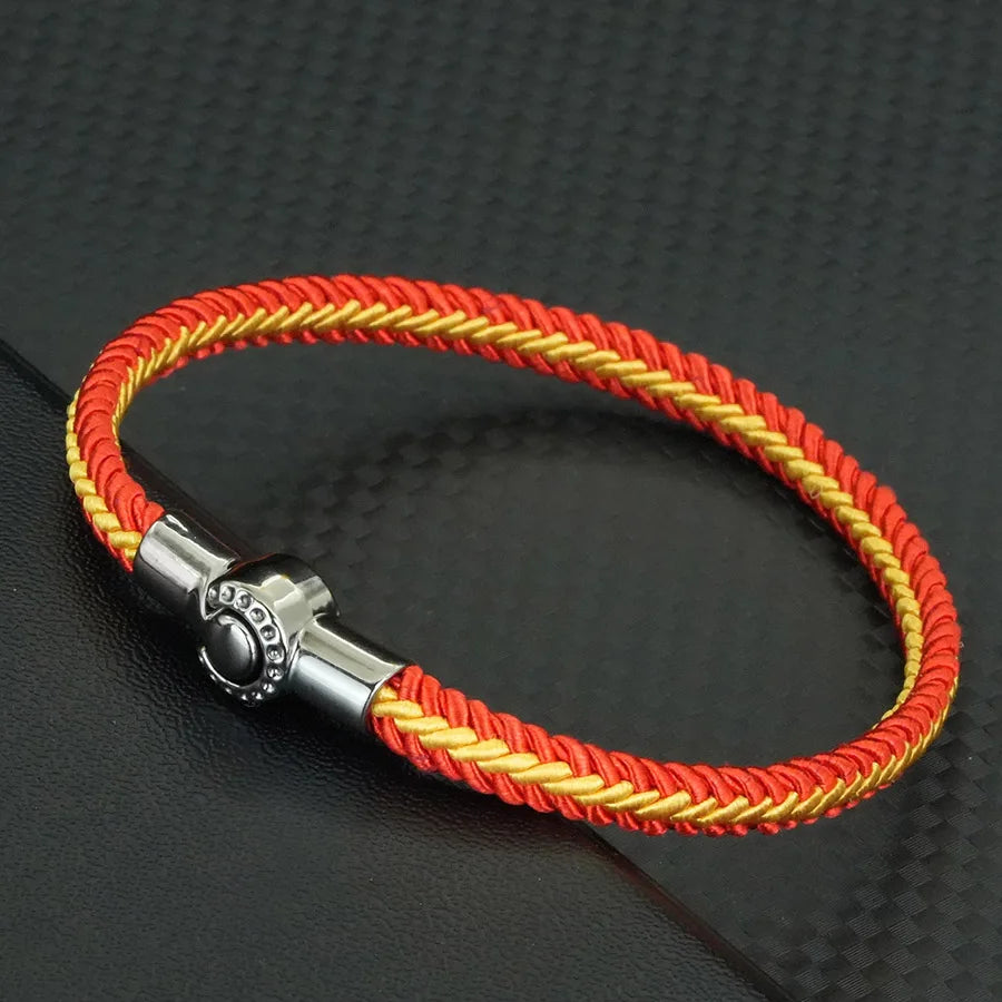 Unique Ethnic String Bracelet Unisex Handmade Braided Lucky Thread Distance Attract Couple Bangle Leisure Accessories Pulseria