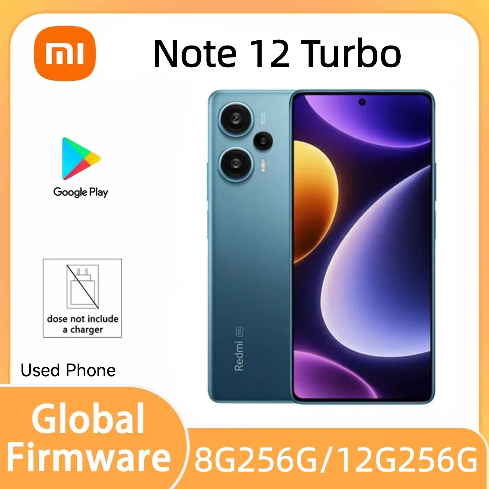 Xiaomi Redmi Note 12 Turbo POCO F5 5G Snapdragon 7 Plus Gen 2 Processor 67W Quick Charge 120Hz OLED Screen used phone