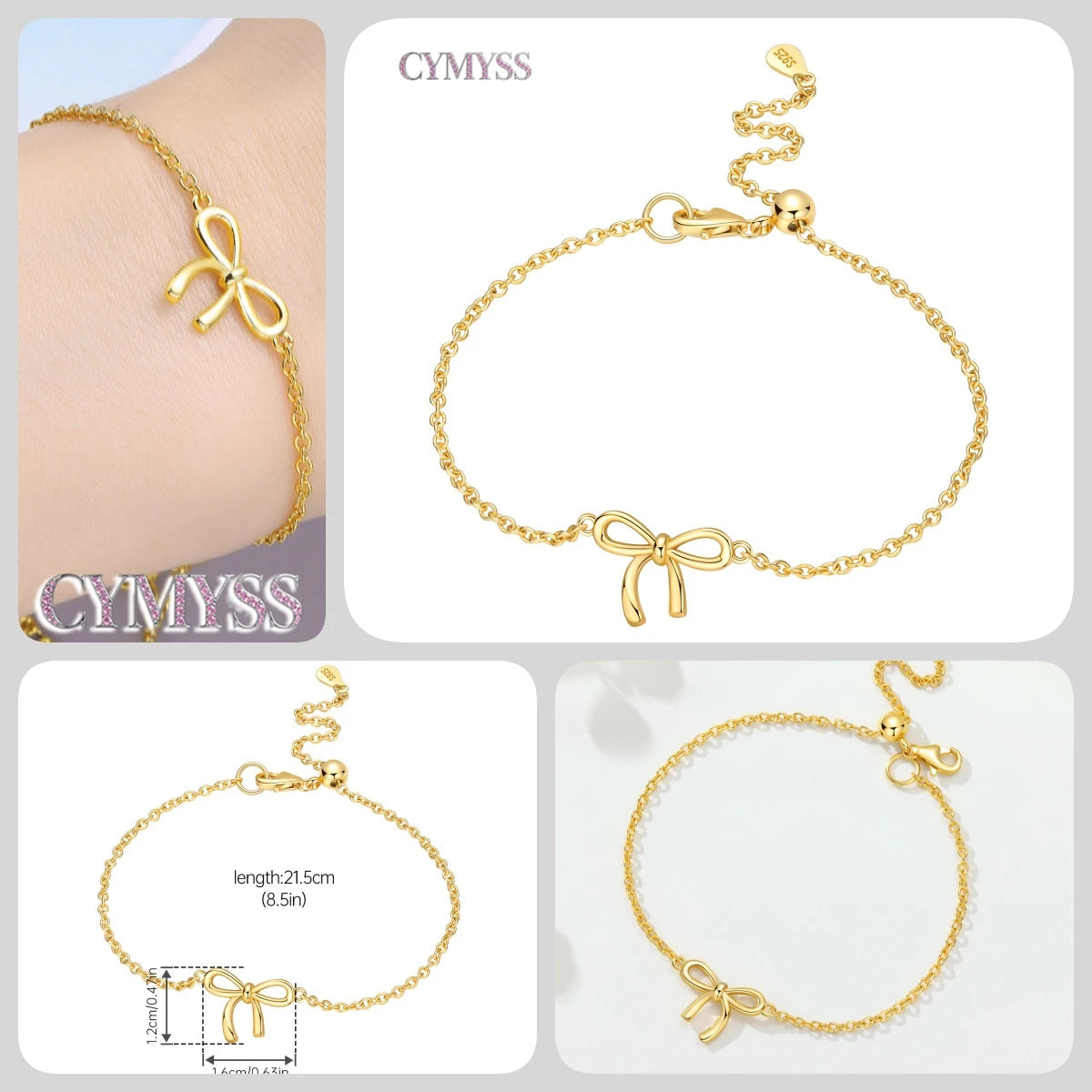 Original 925 Sterling Silver Zirconia Tennis Chain Bracelet for Women Adjustable Gold Color Hot Sale Ideal Birthday Party Gifts