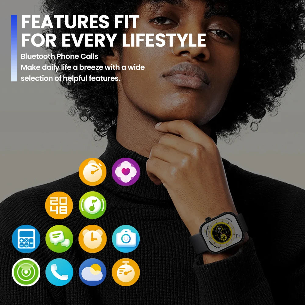 New Zeblaze Btalk Plus Voice Calling Smartwatch 2.03'' HD Color Display Health and Fitness Tracking Smart Watch for Men Women