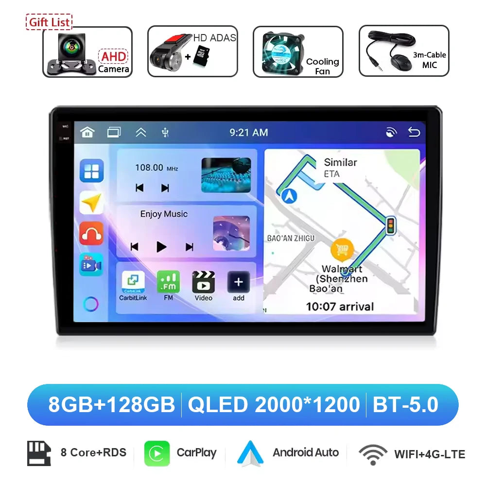Android 16 For LADA Granta Sport 2011 - 2018 2K QLED Android Car Radio Multimedia Video Player GPS Stereo CarPlay 4G Head Unit