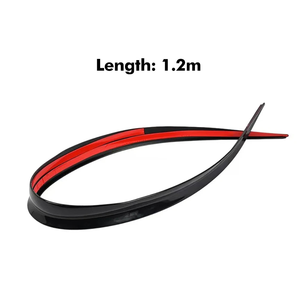 Car ABS Universal 1.2M BlackSpoiler Carbon Fiber Accessory Car Spoiler Soft Car Rear Roof Trunk Spoiler Stickers Trim Trunk Wing