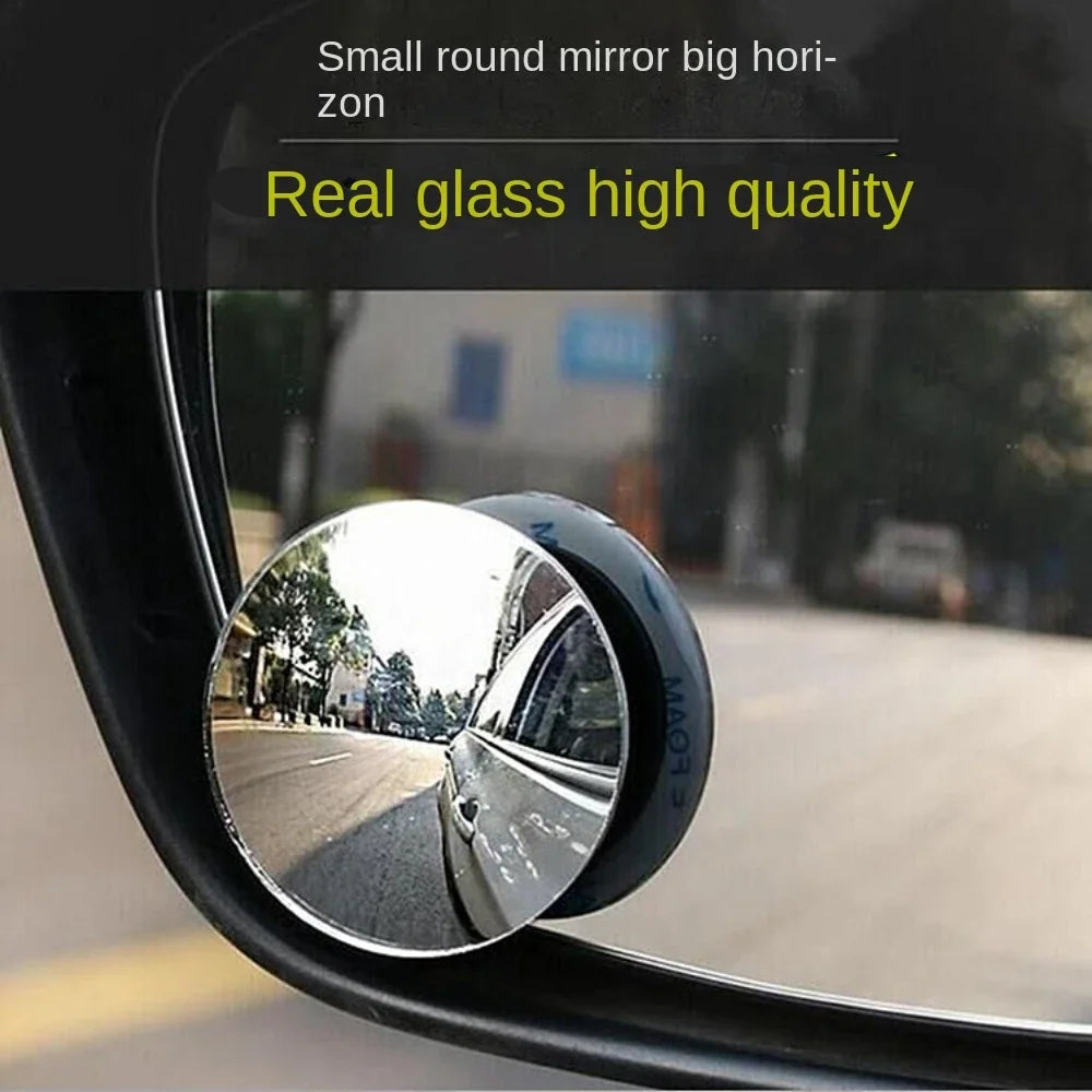 Car Blind Spot Mirror Mounted No Border Small Circular Rearview Mirror High-definition Blind Spot Auxiliary Observation Mirrors