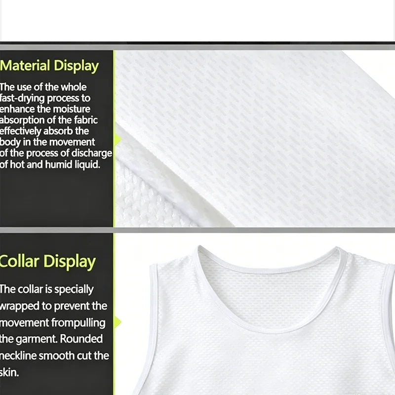 Cycling Underwear Men's Sleeveless Cycling Vest Cool Mesh Stretch Road Cycling Jersey camiseta mtb