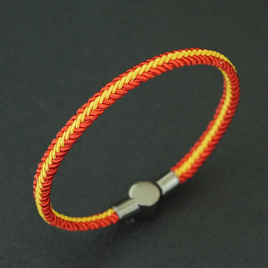 Unique Ethnic String Bracelet Unisex Handmade Braided Lucky Thread Distance Attract Couple Bangle Leisure Accessories Pulseria