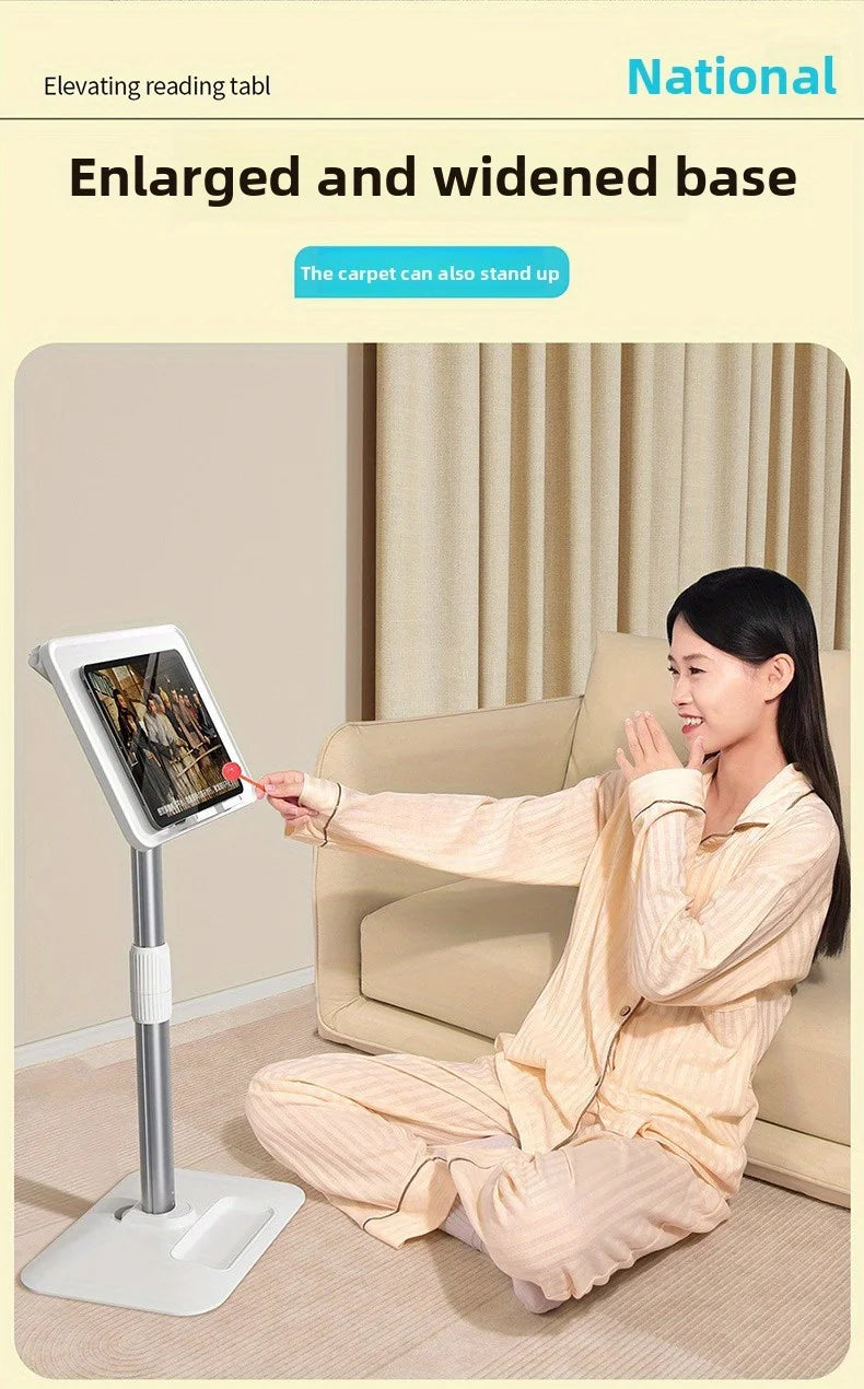 Adjustable Aluminum Reading Stand Height Angle Free Adjust Floor Book Holder Gift Wholesale Reading Desk with Telescopic Rod