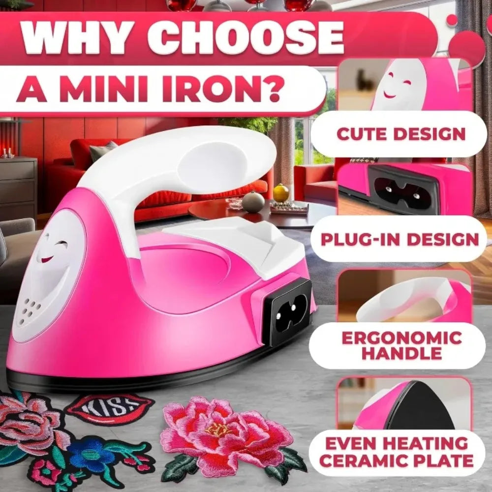 New Portable Mini Craft Iron Electric Iron Handy Heat Press Diy Small Iron For Ironing Clothes Laundry Appliances EU Plug